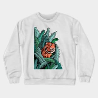 As the tiger emerged from the jungle Crewneck Sweatshirt